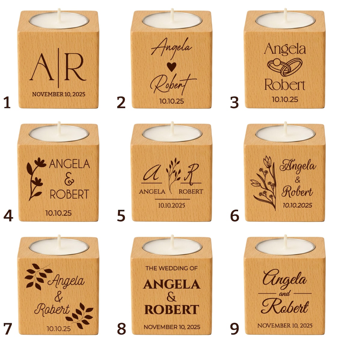 Wedding Favors for Guests in Bulk - Custom Engraved Candle Holders ...
