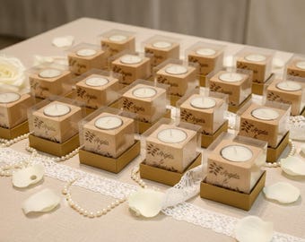 Wedding Favors for Guests, Engraved Candles, Personalized Gifts, Bridal Shower Favors, Party Favors, Rustic Wedding