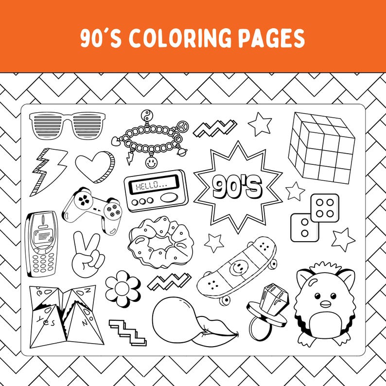 Nostalgic 90s Coloring Pages PDF - Il 794xN.6263106416 S4fr 