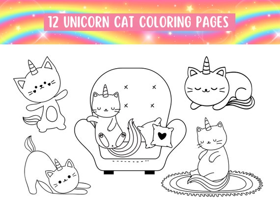 Flipbooks for Kids: Make your Own Cute Unicorn Flip Book | Sweet Kawaii Cat  and Food Coloring Pages | Cartoon Comic and Blank Cel Animation Sheets 