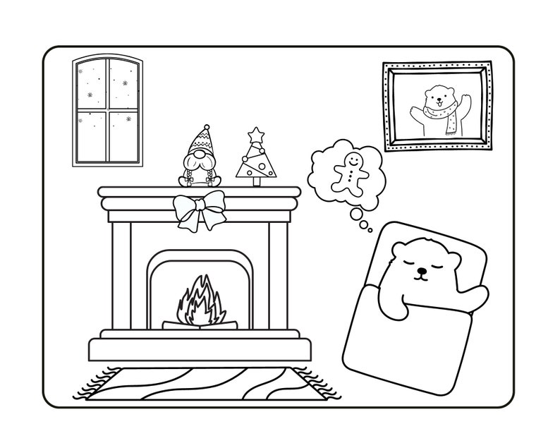 10 Polar Bear Christmas Coloring Pages to Spread Holiday Cheer