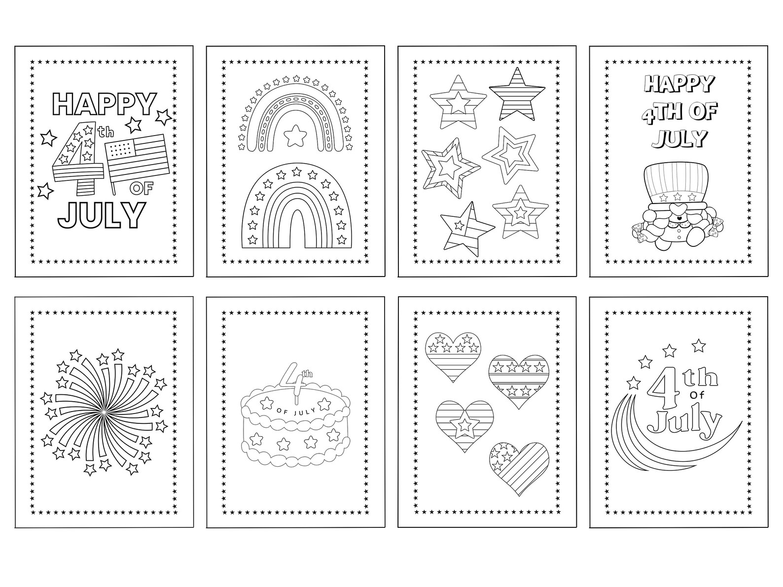 Fourth of July Coloring Pages to Download and Print, 4th of July