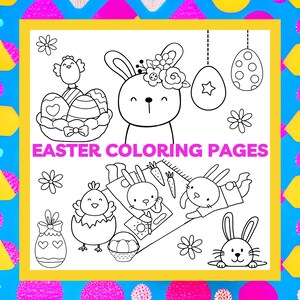 Easter Coloring Pages for Kids Instant Download 7 Easter - Etsy
