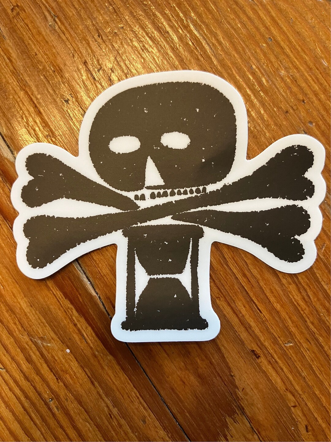 Crossbones Sticker Sticker Skull Crossbones and Hourglass - Etsy