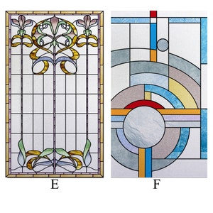 Film pour fenêtre, films pour vitrail dépoli, intimité personnalisée, adhésif statique de porte vintage pour décoration de salle de bain de bureau à domicile image 6