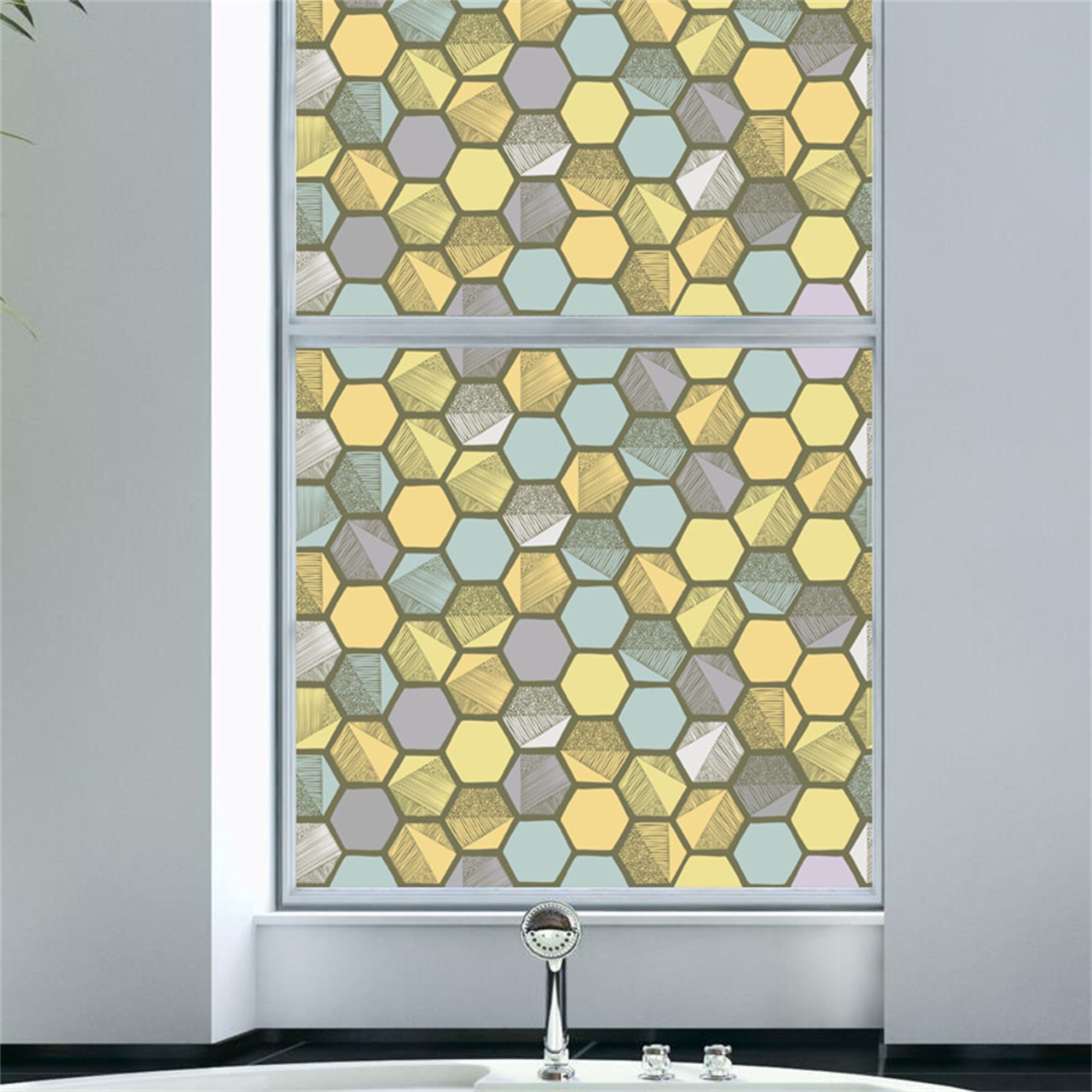 Custom Size Window Film Stained Glass Films Frosted Mosaic Suncatcher