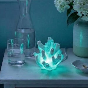 Coral Lamp | Coastal Table Lamp | Beach House Decor | Ocean Night Light | Reef Lamp | Nautical Decor | Sea Decor Gift