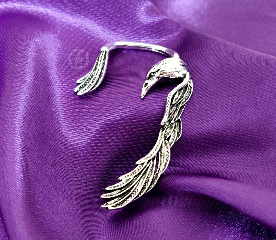 Single Raven Cuff Earring Ear Cuff Earring Gothic Cuff Etsy
