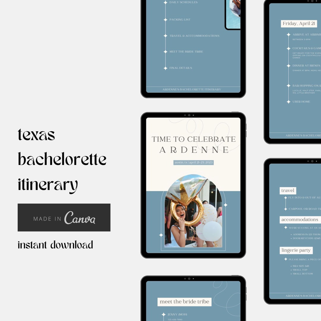 Bachelorette Intinerary Template Etsy Bachelorette Intinerary Template Etsy