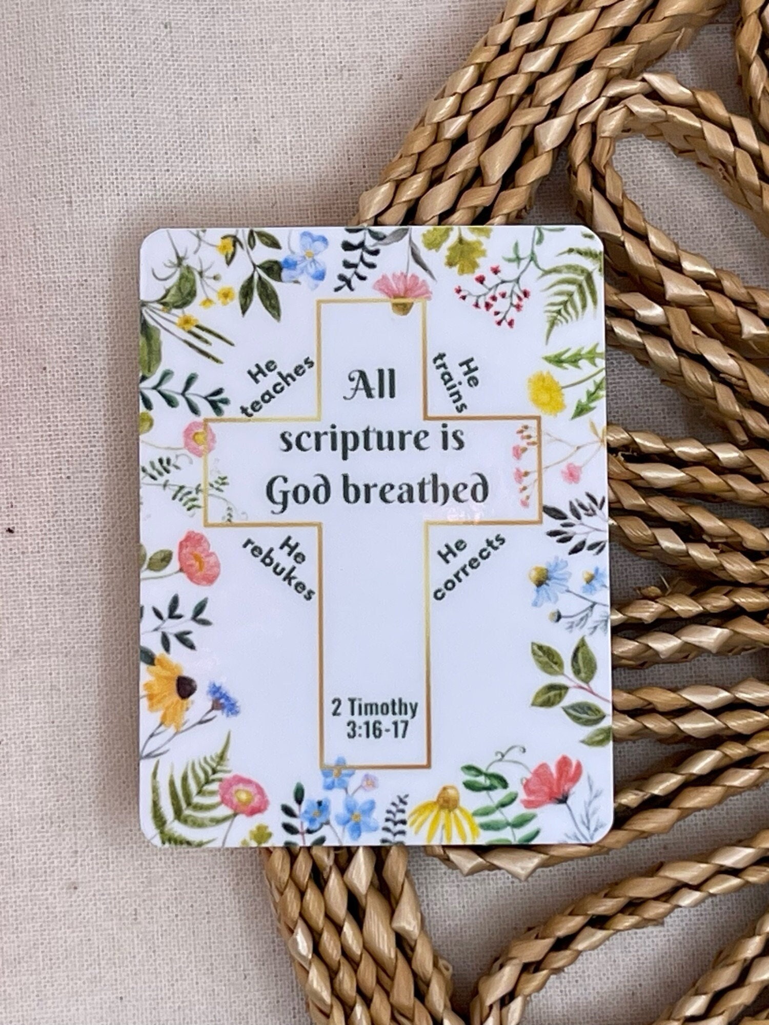 Inspirational Bible Verse Sticker, Christian Decal for Water Bottle - Etsy