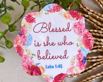 Floral Christian Sticker, Bible Verse Decal, Journaling Gift