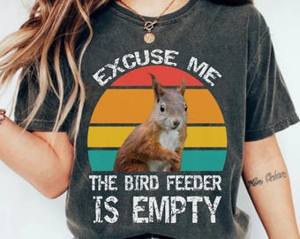 Squirrel Birdfeeder T-Shirt: Funny Animal Lover Gift (PNG)