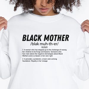 Black Mom Definition PNG: Afro Queen Mother Design (Digital Download)