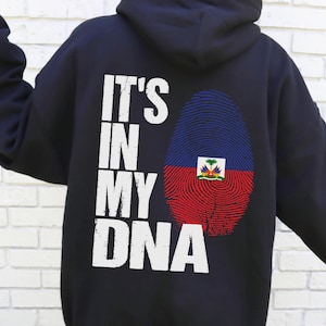 It&#39;s in my DNA Haiti Flag Fingerprint PNG Shirt, Haitian Flag Pride, Haitian Roots Png, Proud Haitian, Digital download, Gift for Men Women