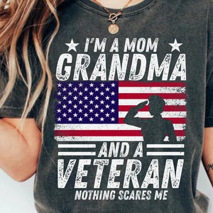 Female Veteran Grandma PNG: Patriotic Gift (Digital Download)