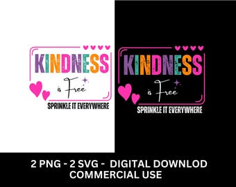 Kindness Quote SVG: Boho Inspirational Shirt Design (PNG, SVG Digital Files)