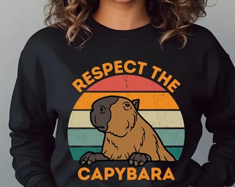 Retro Capybara PNG: Funny Rodent Design (Digital Download)