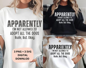 Funny Dog Mom Quote SVG PNG Bundle (Digital Download)