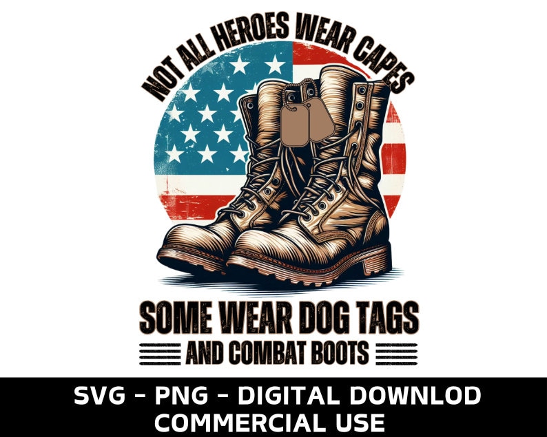 Real Heroes Wear Dog Tags T Shirt Mens Funny Tshirts Graphic Print Adult Cotton