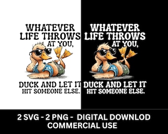 Funny Duck with Sunglasses SVG PNG: Sarcastic Duck Lover Design (Digital Download)