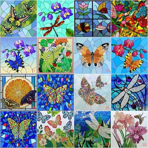 Custom-Designed Frosted Stained Glass Window Film - Butterfly Static Cling Privacy Films for Door Sticker Kitchen Office and Home Decor