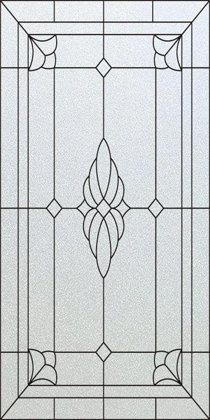 Security Glass Window Pattern Custom Size Decorative Stained Glass Window Film Frosted Privacy Static ...