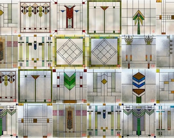 Customized Size Art Design Stained Glass Window Film Frosted Static Cling Sticker for Home Decor Foil Window Treatment
