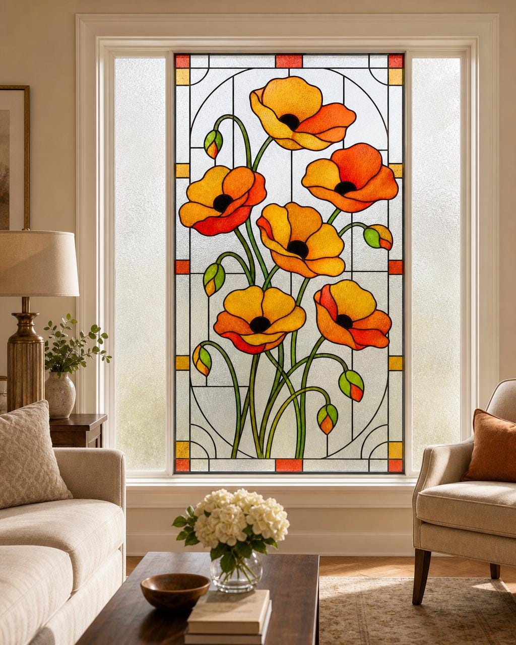 Antique Stained Glass Windows Large - Etsy