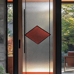 Customized Size Modern Diamond Pattern Stained Glass Window Decal ...