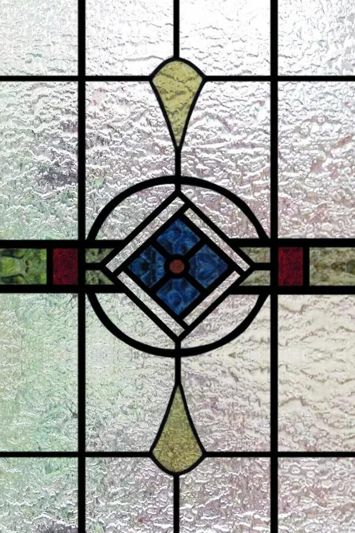 Window Sticker Blocker Custom Size 3D Matte Stained Glass Window Film UV Blocker Privacy ...