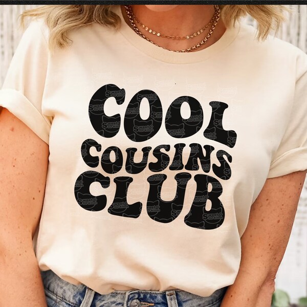 Cool Cousins Club SVG PNG Sublimation and Cut File, Trending Boho Style Digital Download, Best Cousin, Baby Announcement, Baby Shower