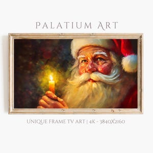 Christmas Frame TV Art, Santa Claus Art for TV, Christmas Holiday Decor, Winter Painting, Digital Download