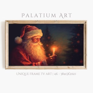 Christmas Frame TV Art, Santa Claus Art, Christmas Holiday Decor, Winter Painting, Samsung Frame TV Art, 4K Resolution, Digital Download