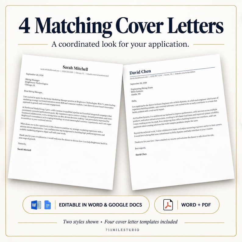 ATS Resume Template Bundle, 6 Professional Resume Templates Word + 4 ...
