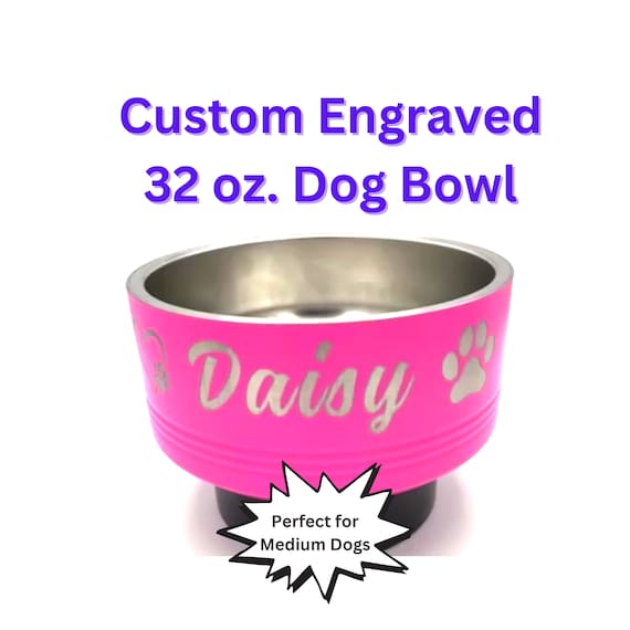 Custom Engraved Dog Bowl 32oz Personalized Pet Bowl Stainless Steel Pet Bowl Pet Gift Dog Gift Polar Camel Dog Bowl Pet Food Bowl Etsy