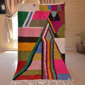 Designer Carpet, Berber Carpet, Moroccan Rug, Trendy Rug, Colorful Rug, Boujaad Rug, Wool Rug, Handwoven Rug, Handmade Carpet,  Custom Rug