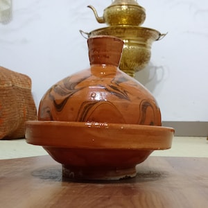 Authentic Moroccan small Tagine, Moroccan handcrafted small Tagine, Handmade Moroccan Tagine