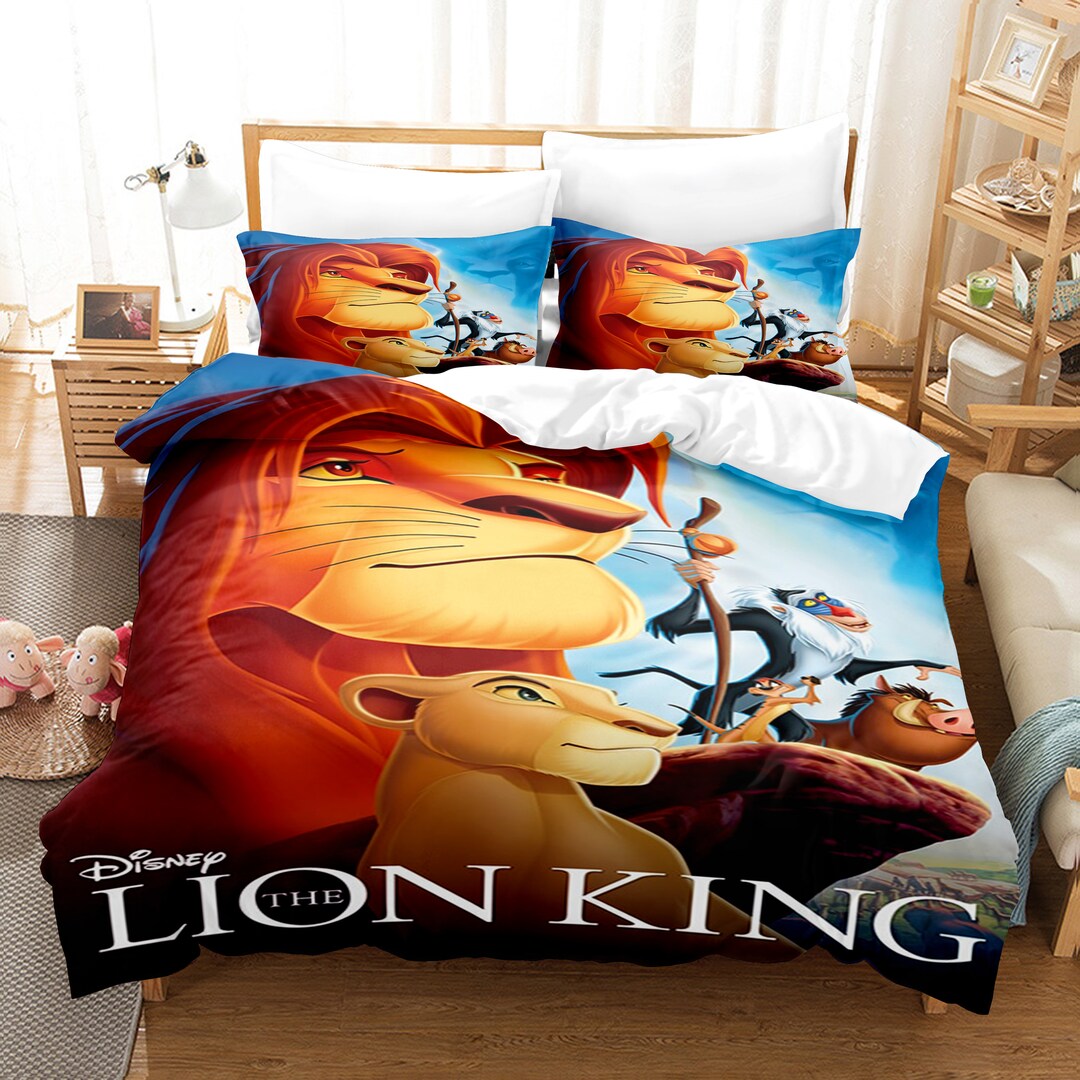 3D Printed Lion King Bedding Duvet Cover Setbedding Set Twin Etsy