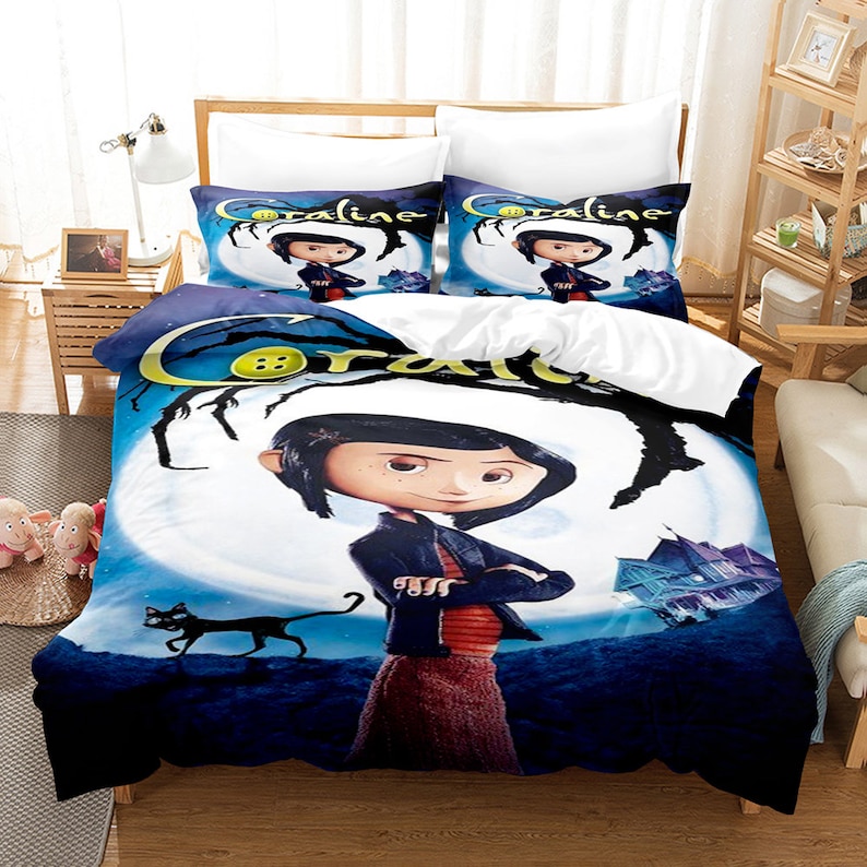 3D Printed Coraline Bedding Duvet Cover Setbedding Set Twin Etsy