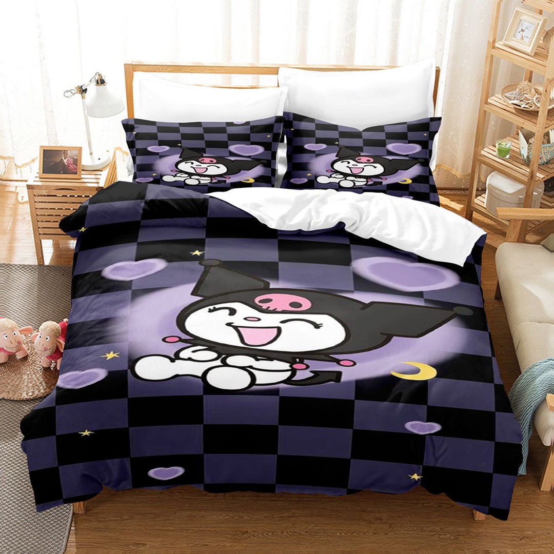3D Printed Kuromi Bedding Duvet Cover Setbedding Set Twin Etsy