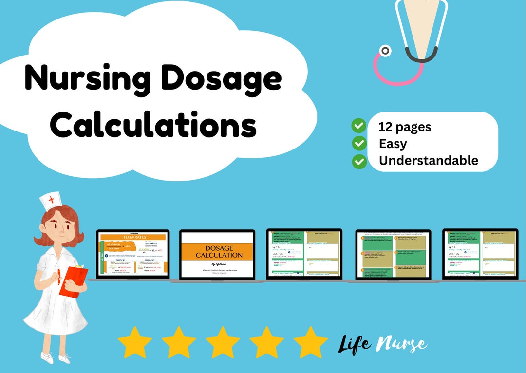 Nursing Dosage Med Calculation Guide Dosage Calculation Dosage Calculation Notes Printable ...