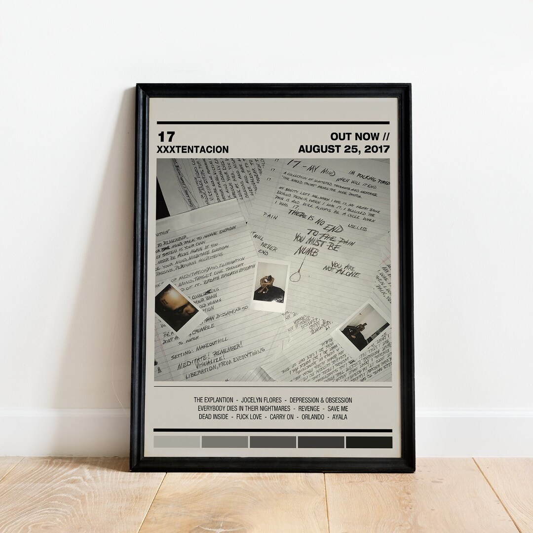 XXXTENTACION 17 Album Poster Color Optional Etsy