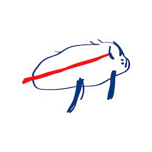 Bills Stickers: Josh Allen Potato Logo Kiss Cut