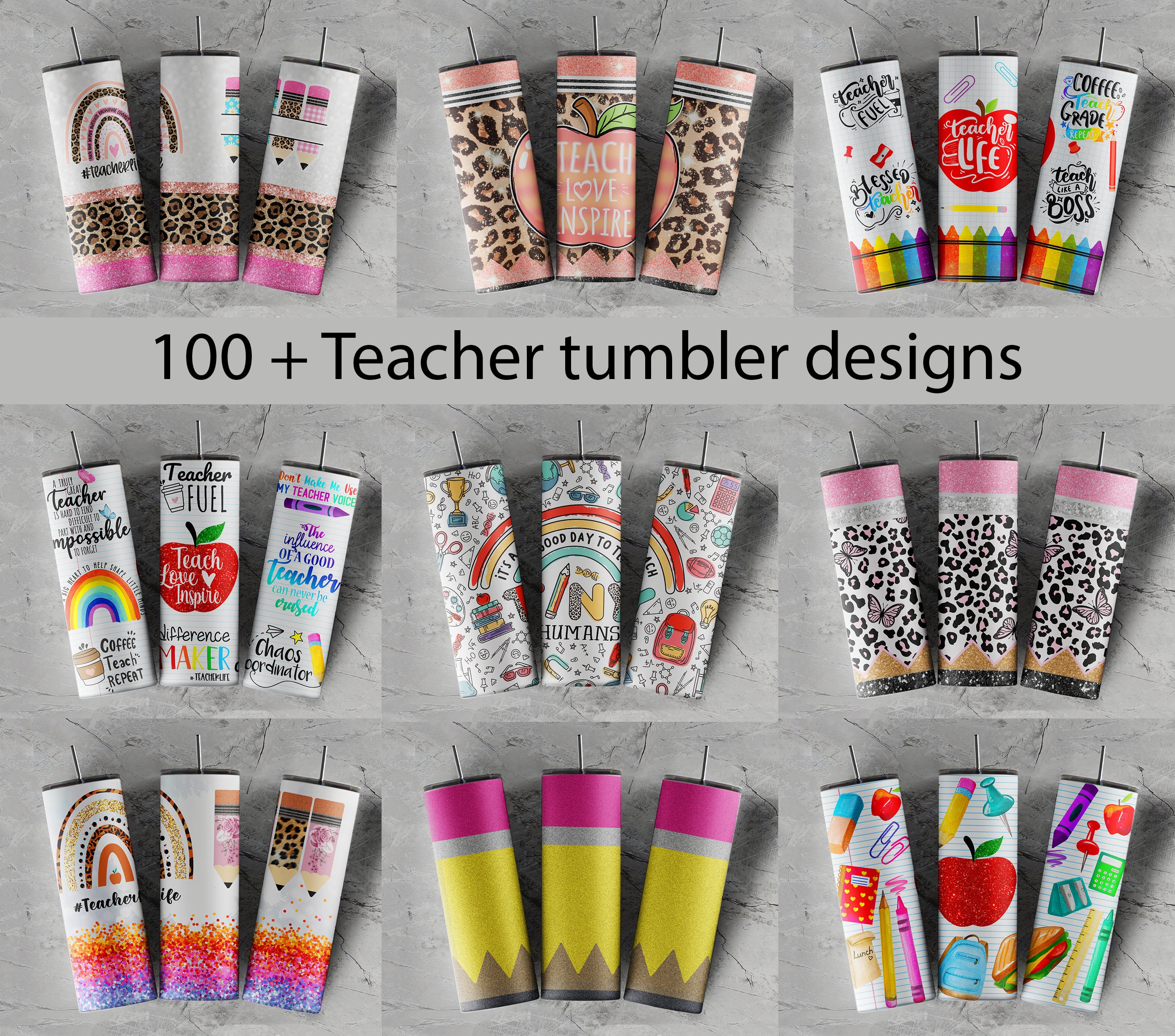 Teacher Life Purple - 20 oz Skinny Tumbler Wrap – Three Lee Designs