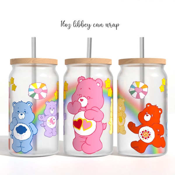 Cartoon 16oz libbey can Cartoon PNG, 16oz Glass Can Wrap, 16oz Libbey Can Glass, Catoon kids Tumbler Wrap, Full Glass Can Wrap