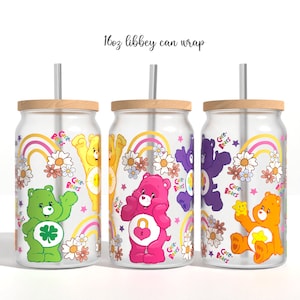 Cartoon 16oz libbey can Cartoon PNG, 16oz Glass Can Wrap, 16oz Libbey Can Glass, Catoon kids Tumbler Wrap, Full Glass Can Wrap