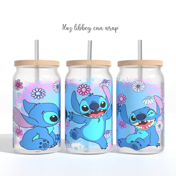 16oz libbey can Cartoon PNG, 16oz Glass Can Wrap, 16oz Libbey Can Glass, Catoon kids Tumbler Wrap, Full Glass Can Wrap