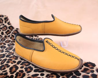 Handmade Grounding Leather Shoes Turkish Earthing Slip Ons Women Men House Slippers Gift for Him Her Tamgacci