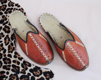 Turkish Palace Slippers - Rustic Style Handmade Shoes for Women Men - Grounding Earthing Slip Ons Gift for Her Him