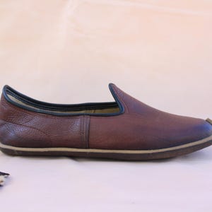 Erdbraune Chemische Lederschuhe - Handmade Reenactment Fairs Boots Frauen und Männer - Geschenk für Sie Und Ihn